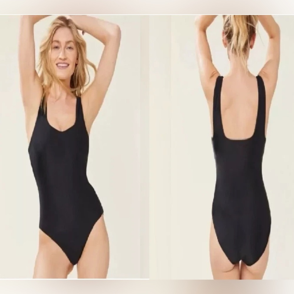 Andie The Marbella One-Piece Swimsuit - Black, Size Medium